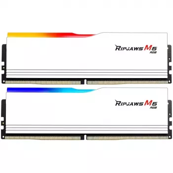 DIMM 32 GB DDR5-5200 (2x 16 GB) Dual-Kit, atmiņa balta, F5-5200J4040A16GX2-RM5RW, Ripjaws M5 RGB, INTEL XMP