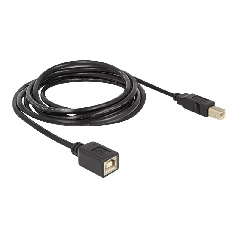 USB kabelis DeLOCK USB2.0-B 2m USB B melns