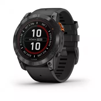 Garmin fēnix 7X Pro 3,56 cm (1,4) MIP 51 mm Digitāls 280 x 280 pikseļi Skārienjutīgs ekrāns Pelēks Wi-Fi GPS (satelīts)