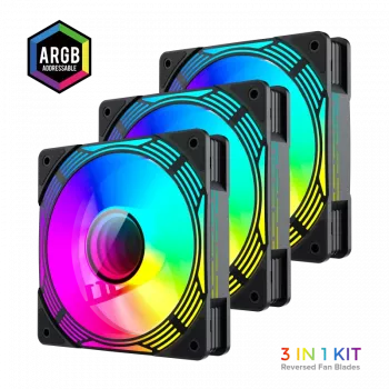 Gamemax | KF300R BK | Melns | Korpusa ventilators