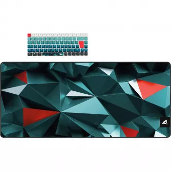 tastatūra Sharkoon SKILLER SGK50 S3 Design Bundle D1 pelēkzaļš-sarkans — vadu spēļu tastatūra, kompakts izkārtojums