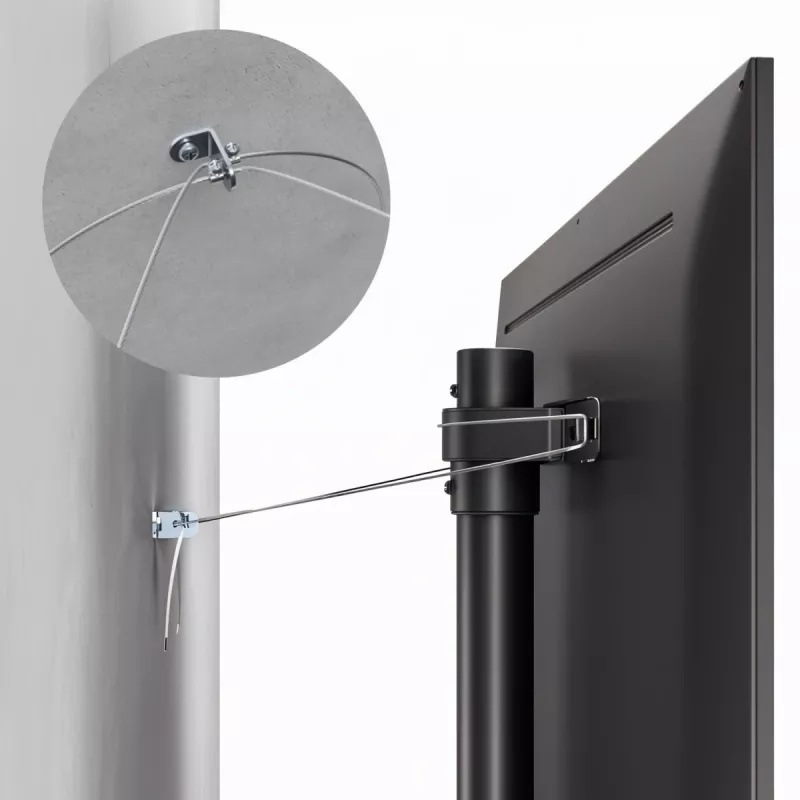 TV grīdas statīvs MACLEAN MC-494 32 collu–70 collu televizoriem, VESA līdz 400×400 mm, maks. slodze 40 kg, slīpums 70°
