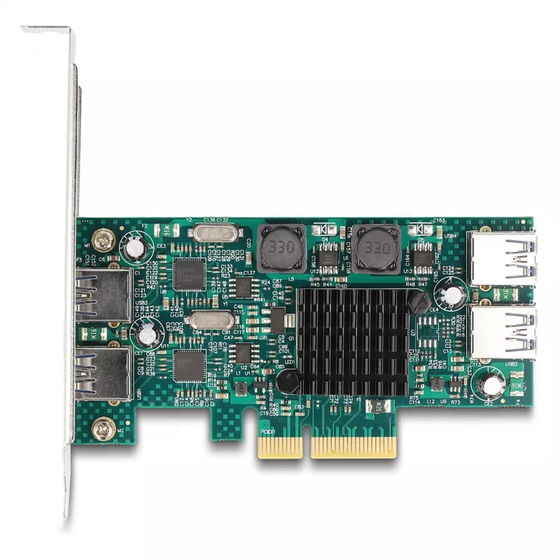 DeLOCK PCI Express x4 karte 2 x USB 5 Gbps Type-A 2 x iekšējie USB