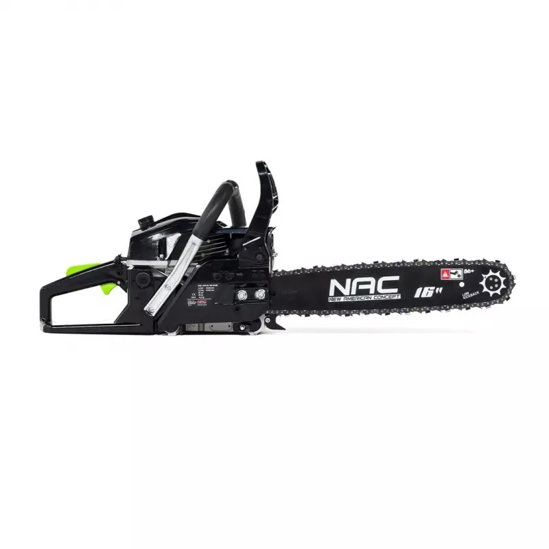 Benzīna motorzāģis NAC CST45-40-02AC, 45 cm³, 1.9 kW (2.4 kW maks.), 40 cm sliede, 66 posmu, 1.5 mm ķēde