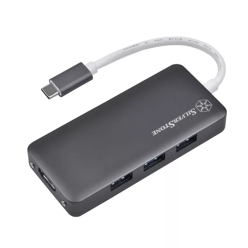 SilverStone SST-EP14C - USB 3.1 Type-C Gen1 uz HDMI, 3x USB 3.1 Gen 1 Type-A, 1x USB 3.1 Gen 1 Type-C (PD 2.0 uzlāde) (SST-EP14C)