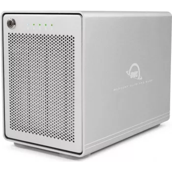 OWC Mercury Elite Pro Quad - 2.5/3.5 - Serial ATA III - 0 - 1 - 1+0 - 4 - 5 - JBOD - 3.1 (3.1 Gen 2) - USB Type-C - HDD-Enclosure (OWCMEQCTSRT00)