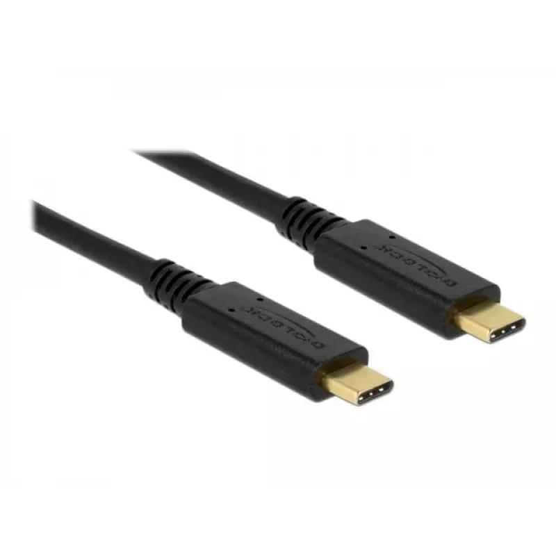 USB kabelis DeLOCK 83042 USB 3.2 Gen 2 0,5 m USB C melns