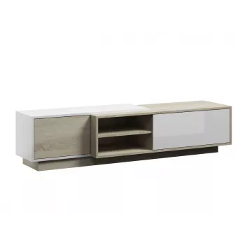 Cama TV skapis SIGMA1 180 sonomas ozols/balts glancēts