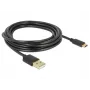 USB kabelis DeLOCK 85209 USB 2.0 3 m USB A USB C Melns