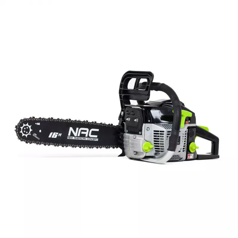 Benzīna motorzāģis NAC CST45-40-02AC, 45 cm³, 1.9 kW (2.4 kW maks.), 40 cm sliede, 66 posmu, 1.5 mm ķēde