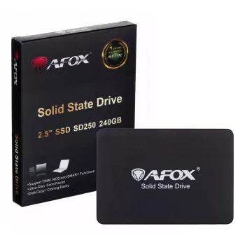 SSD 2,5 collu AFOX SD250-240GN 240 GB SATA III TLC, 555/510 MB/s, 75k/70k IOPS