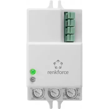 Griestu/sienas kustības sensors Renkforce 1530623 360° Relejs Balts