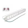 Patch panel 19 inch DELOCK 24-port keystone, noliecami porti, stiepes sprieguma samazināšana, 1U metālisks