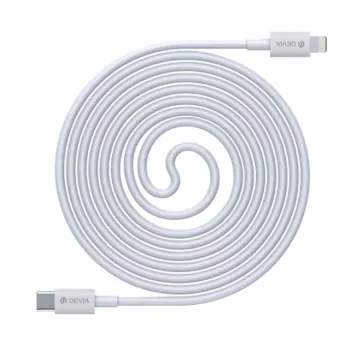 USB-C uz Lightning kabelis Devia Smart Series PD 18W — balts, MFi sertificēts