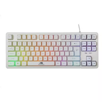 Mehāniskā tastatūra Baracuda Krill balta KRILL-W — kompakts izkārtojums, USB savienojums