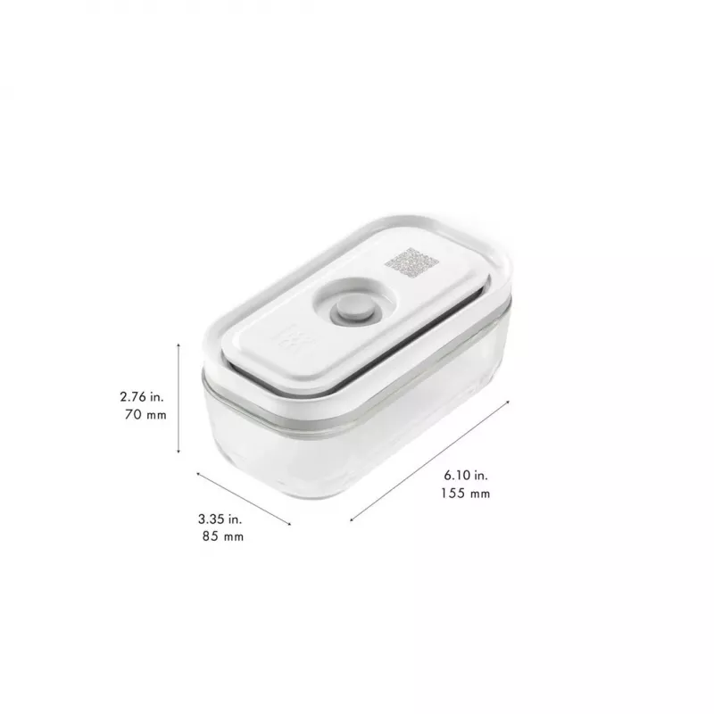 Pārtikas uzglabāšanas kaste ZWILLING FRESH & SAVE Taisnstūra stikla/plastmasas komplekts 3 gab., 0.35/0.75/1.6 L, hermētiska, droša mikroviļņu krāsnij/krāsnij/ledusskapim