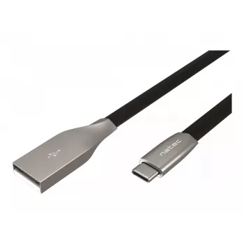 NATEC kabelis USB-C/A 2.0 1m prati 1m melns metāls