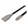 NATEC kabelis USB-C/A 2.0 1m prati 1m melns metāls