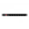 LANBERG PDU-07E-0200-IEC-BK PDU 1U 10A 7 kontaktligzdas Franču 2m Melns