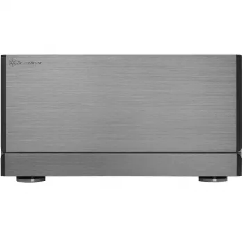 SilverStone Crown 04 datora korpuss SST-CW04TB — HTPC formas faktors, SSI-EEB atbalsts, tumši pelēks