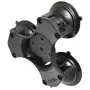RAM stiprinājumi Twist-Lock trīskāršā piesūcekņu pamatne kompozīta melna RAP-365-224-1BU