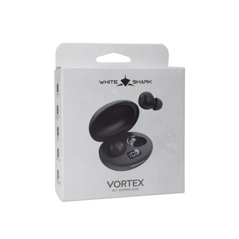 Bezvadu austiņas White Shark GEB-TWS-02 Vortex melnas