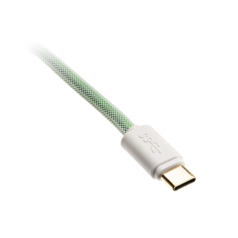 Ducky Premicord USB kabelis 1,8 m USB A USB C Zils Zaļš