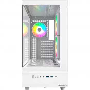 Montech XR Midi-Tower, rūdītais stikls - balta