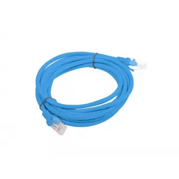 Patch cord LANBERG PCU6-20CC-0300-B RJ45 Cat.6 3 m zils U/UTP CCA 250 MHz