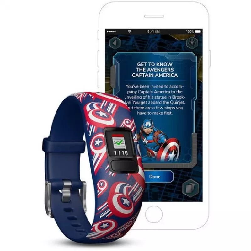 Garmin vivofit jr. 2 Marvel Captain America bērnu aktivitāšu viedierīce