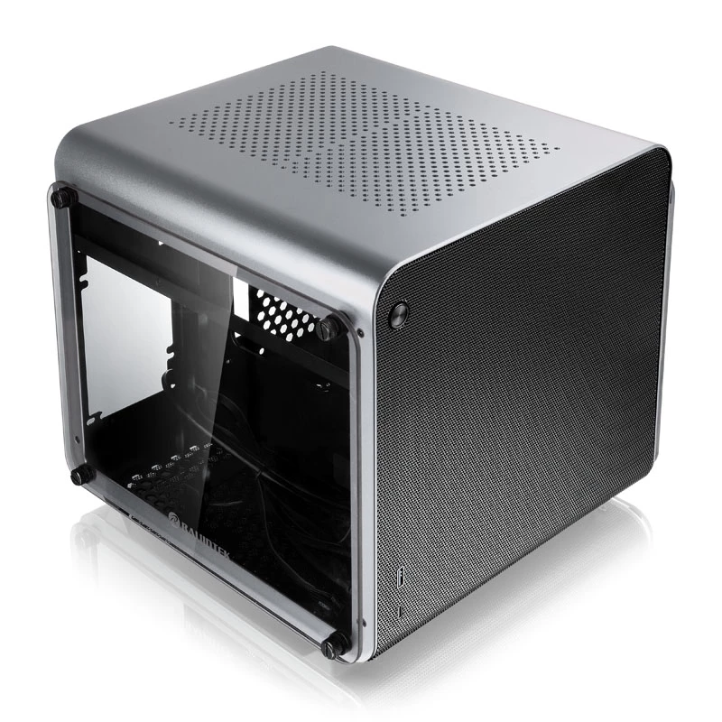 Datora korpuss Raijintek METIS EVO TG Mini-ITX, sudraba krāsā