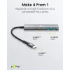 Goobay Slim 4-Port USB-Hub USB-C uz/USB-A 5 Gbit/s - Plug USB 3.2 (76563)