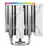 Gaisa dzesētājs DeepCool AK620 Digital SE balta — divi 120 mm ventilatori, 6 siltuma caurules, PWM, LGA 1700 atbalsts, iebūvēts displejs