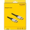 DeLOCK DisplayPort kabelis 16K 60 Hz 1 m sudraba metālisks