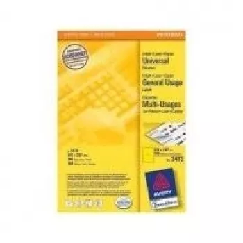Pašlīmējošā printera etiķete AVERY 3473 Dzeltena 210 x 297 mm