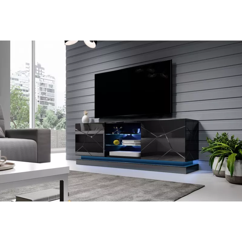 LED gaismas sloksne cama meble QIU 160, virsmas montāža, zilā gaisma, maiņstrāvas barošana, 1 gab.