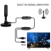 TV antena QOLTEC DVB-T2 28 dBi ar signāla pastiprinātāju, uztveršana iekštelpās/ārā