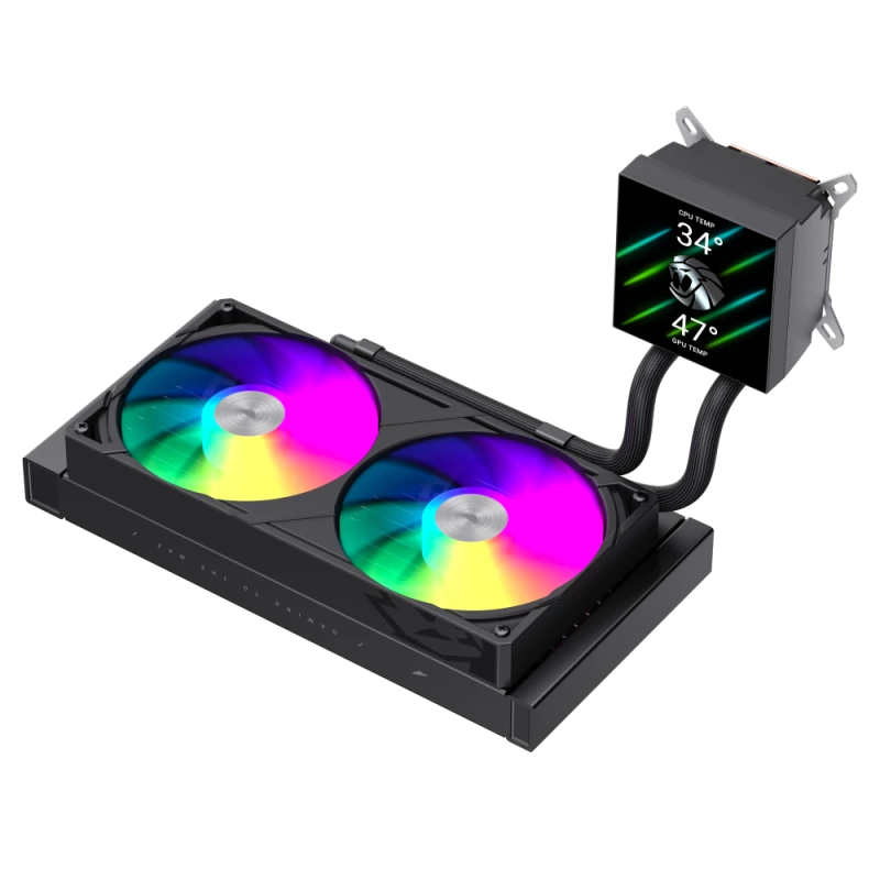 Gamemax CPU šķidruma dzesētājs | GLACIER 240 LCD BK | Intel, AMD