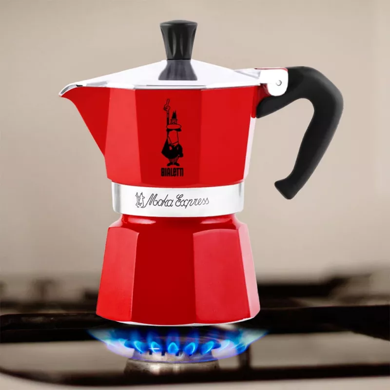 Bialetti Moka Express Moka katliņš sarkans
