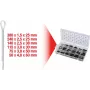 Atsperu tapu komplekts ks tools 1000 gabali 970.0330 — 1000 aiztures/sadalīšanas tapu sortiments