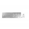 CHERRY DW 9100 plāns tastatūra Pele iekļauta Universāls RF bezvadu + Bluetooth AZERTY franču sudraba