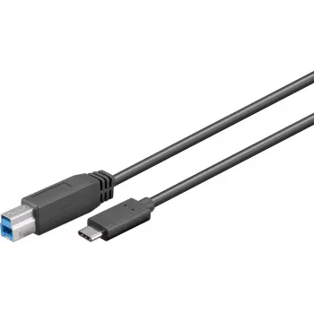 Wentronic Goobay USB 3.0 SuperSpeed kabelis > USB-C™, 1 m - USB 3.0 spraudnis (B tips) > USB-C spraudnis (67986)