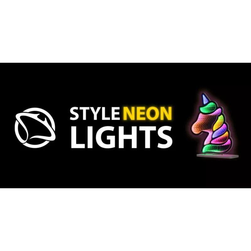 Neona gaismas MANTA Style UNICORN MASNL134MT ar tuneļa efektu — dekoratīvs LED panelis telpas apgaismojumam