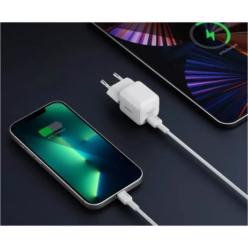Sienas lādētājs PA-B1L Balts Omnia II Mini 1xUSB-C PowerDelivery 30W 5A