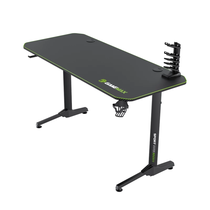 Galds GameMax D140-CARBON — spēļu/biroja galds, neto svars 20,5 kg, bruto izmēri 125×795×682 mm