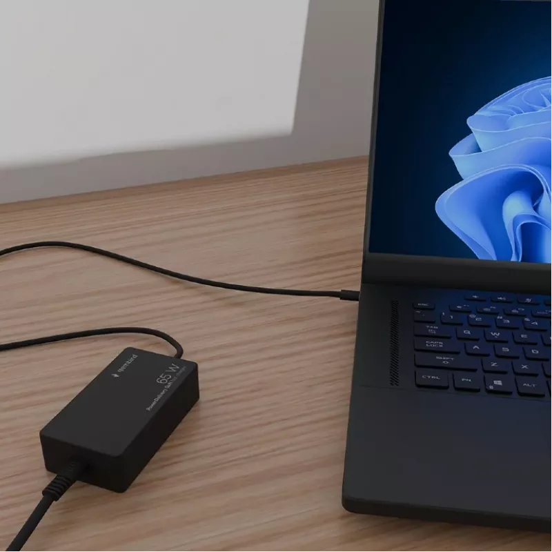 Cablexpert NPA-AC-PDQC65-01 65 W PowerDelivery GaN USB Type-C ātrais lādētājs, melns | Cablexpert
