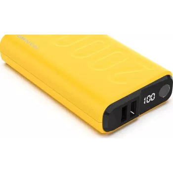 RealPower PB-20000 litija polimēra (LiPo) 20000 mAh ārējais akumulators, dzeltens (390655)
