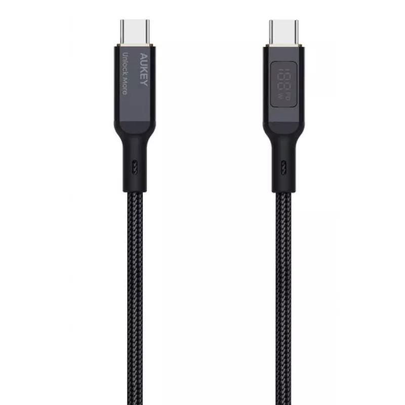 AUKEY CB-MCC102 USB kabelis 1,8 m USB C melns 480 Gbit/s