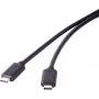 USB 3.1 Gen 2 kabelis Renkforce 1x USB-C savienotājs 1,50 m Melns