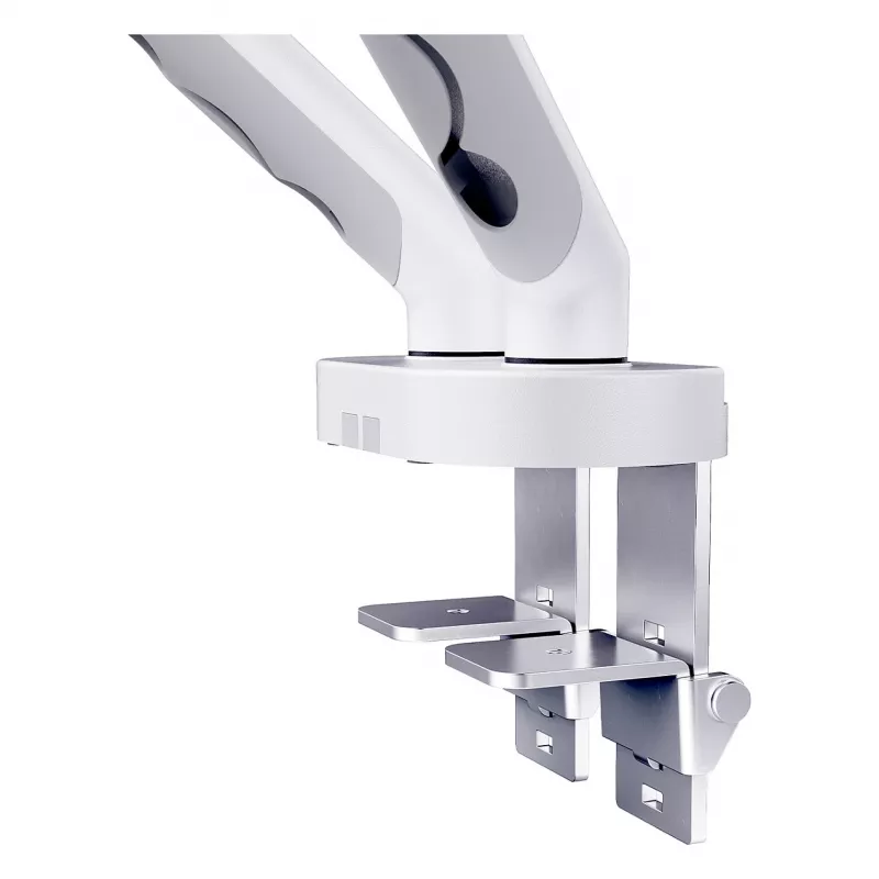 Monitoru statīvs DIGITUS Dual konstrukcija 2×35 collu ekrāniem, skava, 2×10 kg, VESA 75–100, slīpums -45–90°